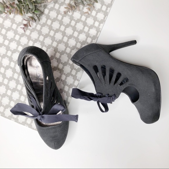 Anne Michelle Shoes - ANNE MICHELLE • Mary Jane grey heels